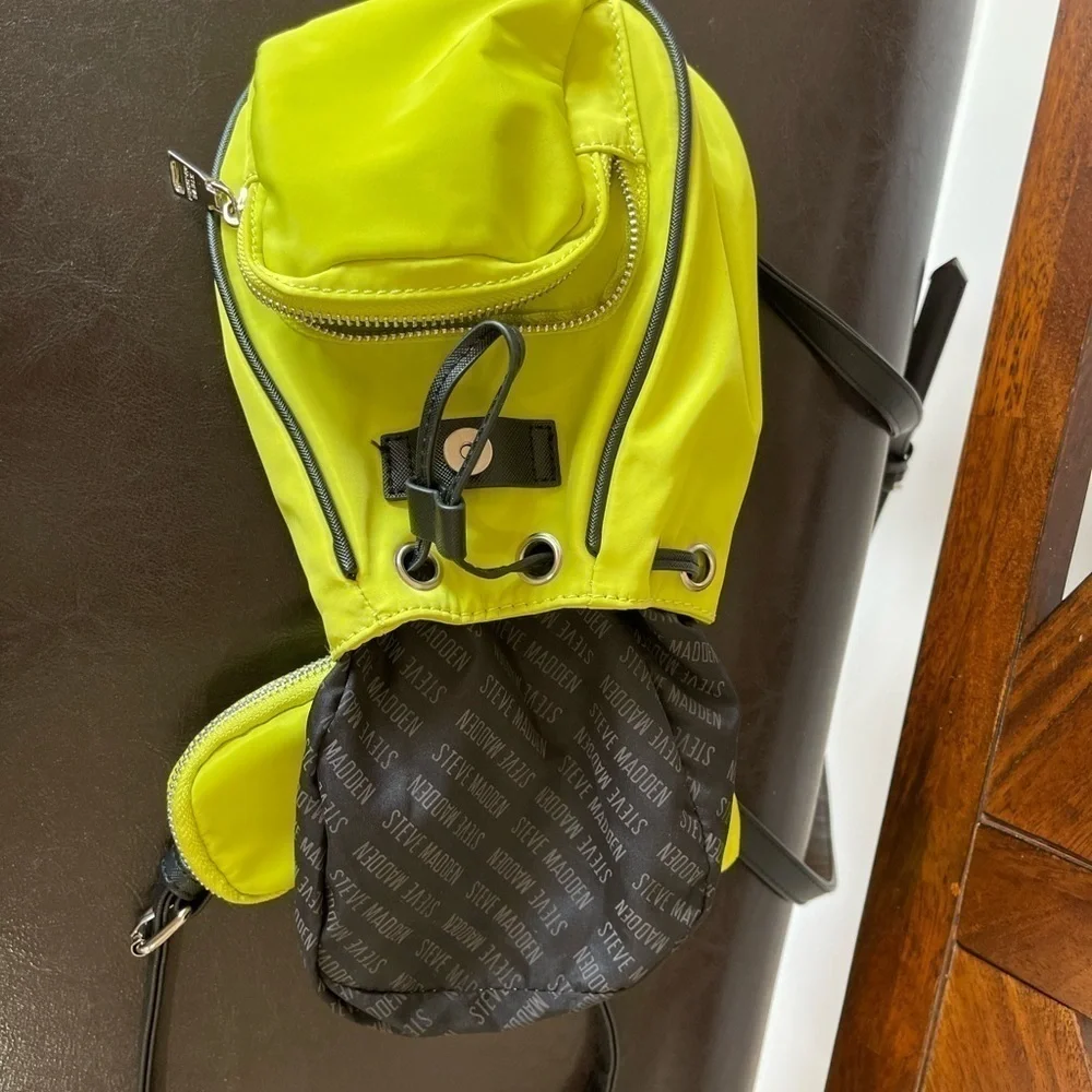 Steve Madden mini backpack with additional zippered coin ear buds pouch
